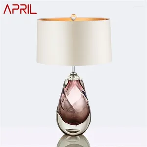 Bordslampor April Creative Lamp Modern LED Dekorativ skrivbord Ljus för hemmet Bedside Sovrum