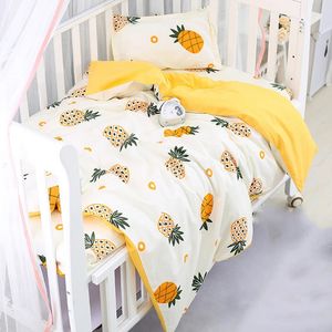 3 pezzi in cotone cuffia da letto da letto per letti da letto per bambini in cui il set di biancheria da letto per bambini include copertura del piumone per letti a fedele senza riempire 240509