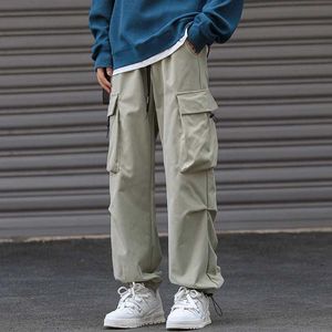 Men's Pants 2024 Cargo Pants Mens Side Pocket Casual Wide Leg Pants Y2K Streetwear Straight Trousers Large Size 5XLL2405