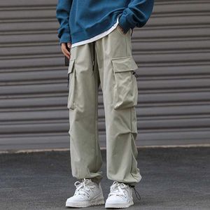 Pantaloni da uomo 2024 pantaloni da carico da uomo tasca laterale pantaloni a gamba larga casual y2k streetwear pantaloni dritti di grandi dimensioni 5xll2405