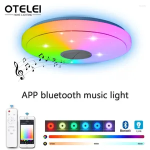 Ceiling Lights LED Light APP Bluetooth Circular Music RGB Dimming Remote Control Intelligent Bedroom Living Room Decoration