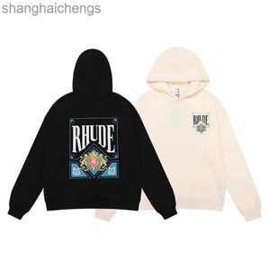 Lüks Counter Üst Sınıf Tasarımcı Rhuder Hoodies Moda Marka Kartı Oyun Kart Baskılı Pamuk Hip Hop Gündelik Hoodie Sweatshirt Erkek Kadınlar Logolu Kadınlar