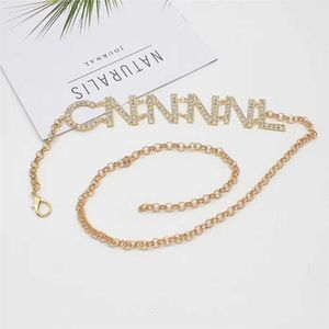 Fashion Designer Chain Belt For Women Casual Dress Accessories Ladies Luxury Waist Belts Brand Link Letter Chains Womens Gold Waistband 170S