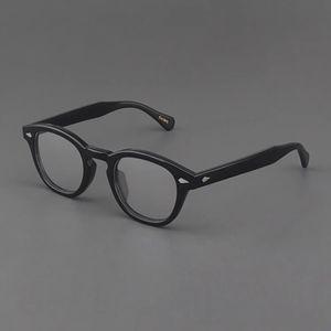 Męskie okulary spektaklu Johnny Depp Lemtosh Style przezroczyste obiektyw Designer Komputer Mężczyzna okrągłe okulary vintage 240426