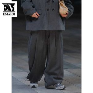 Men's Pants Mens oversized loose casual wide leg bagged pants for jogging and sports Cityboy Streetwear fashion retro Trousers merchandise pantsL2405