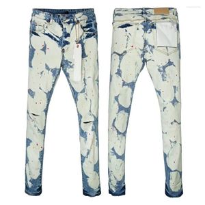 Pantaloni femminili di alta qualità roca roca jeans tendenza wash street maschi etichetta tinted riparato nero basso sollevare skinny denim