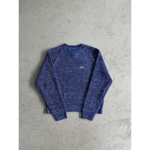 Yeni Allstarz Sweater Erkek Mavi Örme Kazak Nakış Orijinal Trend UK