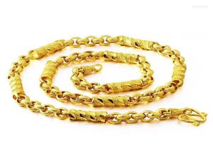 Solid kolonnkedja med repkedja halsband guldfärg halsband 18k guld plated9389129