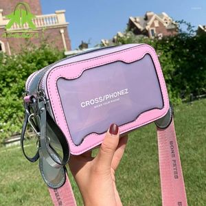 Torby na ramię panie przezroczyste cukierki Letter Crossbody 2024 Styl letni dziki mini komunikator torba Pvc Jelly Mała Tote