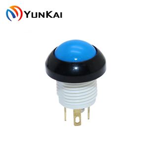 10pcs Großhandel Blue Button Flush Dome Button Momentan Long Life IP67 Wässriger industrieller Druckknopfschalter