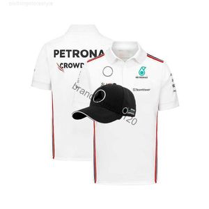 HQ Polos New Moda Mercedes Malaysia National F1 Team Polo Jacket Shirts camisa Camiseta Casual Poloshirts T-shirt Dit Fore Hat White ou Black FKIP