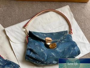 High-End-Abendbeutel Denim Unterarm Dreidimensional Stickerei Presbyopie One-Shoulder Hand Halting Bag für Frauen