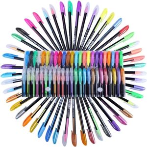 48 Gel Color Pensgel Ink Glitter Pen Smart Color Art Markers Fine Tip Kit para Livros para Colorir Infantil Desenho Journaling 240430