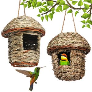 TEMU Creative Natural Hay Bird Horticultural Decoração Pet Grash House Bird's Nest