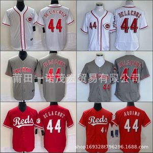 Maglie da baseball Jogging Abbigliamento Jersey Red Team Fan Elite Edition Reds 44# 11# 19# 30# Delacruz