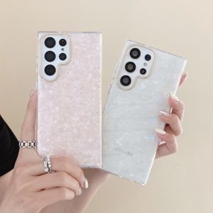 Custodia per telefono Glitter Case di marmo a conchiglia adatto per Samsung S23 S22 Ultra Luxury Design Shiny