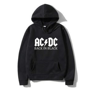 Herren Hoodies Sweatshirts 2024 Neuer Herbst/Winter großer Pullover Herren Hoodie Sweatshirt gedruckt Tter AC DC Muster Damen Strt Unisex H240508