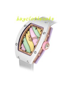 Armbandsurdesigner Luxury Watch Classic Limited Edition RM07-03 Hollow Automatic Winding Movement Color Ceramic Bezel Gem Ring