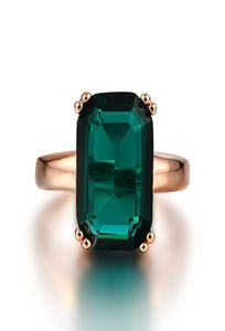 Anéis de diamante de zircão de esmeralda natura