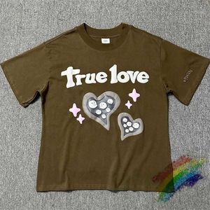 メンズTシャツの本当の愛は壊れた惑星Tシャツの男性を見つけるのが難しい女性