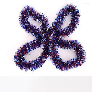 Decorative Flowers Independence Day Colored Bars Glitter Garland 4th Of July Memorial Decoration