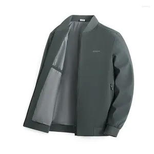 Jaquetas de jaquetas masculinas Monocromo Bomber Jacket com gola de beisebol Casa de escritório Casual Top-Equet-Effective 2024 Spring