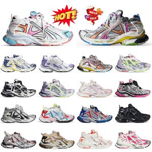 Großhandel Luxus OG Mesh Nylon Track Runners 7.0 Designer Casual Schuhe Platte-Formle Leder-Gummi-Bottler-Trainer Tracks Vintage Runner 7 Marke Tess S.Gomma Sneaker