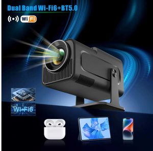 Projectors FGHGF 4K Android 11 Projector Native 1080p 300 ANSI HY320 Dual WiFi6 BT5.0 1920 * 1080p Portable Home Cinema Upgrade HY300 version J240509