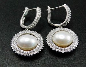 Högkvalitativ 925 Sterling Silver sötvatten Pärlsmycken Franska spänne örhängen Pearl Women Earring For Gift 21052485279056208369