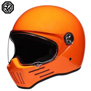 DOT Motorcross Motorcycle Vintage Helmet Moto Ride Ride Facle Facta Chopper Retro Reding Casco All Seasons 240509