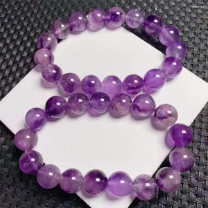 Link Bracelets 12.5mm Natural Purple Super Seven Bracelet Handmade Round Beads Couple Energy Yoga Men Women Jewelry 1pcs