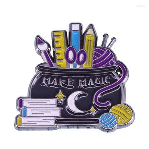 Broschen kreativ machen Magic Witch Cauldron Revers Pin Perfect Art Teacher Flair Gift