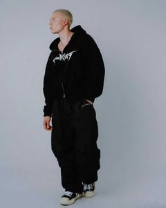 Herrtröjor tröjor olakala hoodie högkvalitativ mönster tryck män kvinnor zip up hip hop löst unisex överdimensionerad modemärke tröja h240508