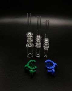 ミニコレクターキットのクォーツチップジョイント10mm 14mm 18mm無料のプラスチックケッククリップクォーツバンガーネイルクォーツTIPS3700399