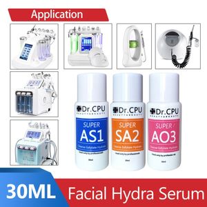 Microdermabrasion Aqua Peeling Solution 3 flaskor 30 ml per flaska ansiktsserum hydra dermabrasion för normal hud till försäljning
