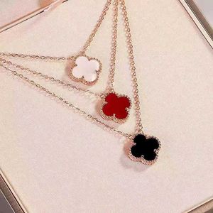 designer Necklace for Women Colorless and Versatile High end Jewelry with Clover High Edition Double sided Wear Gift for Girlfriend and Best Friend