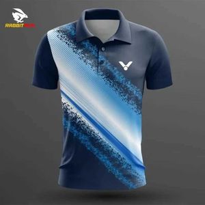 Męskie koszulki 2024 Dostosuj lato zwykłe koszulki badmintona męskie sportowe koszulki polo z polami stołowymi Tshirt Runnmen T-shirt Tops J240509