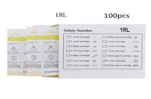 Igła kasetowa 100 sztuka 1RL igły nabojowe jednorazowe sterylizowane tatuaż stałe igły makijażu