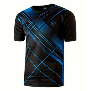 Men's T-Shirts New Mens Quick DrySports Tennis T-shirt Golf BowlShort sleeved Top Slow RunnFitness Sports Plus Size Mens Clothing J240509