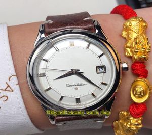 Wysokiej jakości klasyki Vintage z lat 60. 30 biała data Japonia Miyota Automatyczna męska zegarek srebrna obudowa retro skórzana opaska Gen9647205