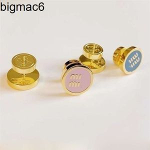 Stud 18k gold M brand letters designer earrings stud for women retro vintage luxury round circle double side wear Chinese earring earings ear rings charm jewelry2024