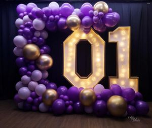 Decoração de festa 163pcs para balões de aniversário streamers decorações