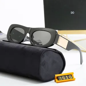 Óculos de sol do designer masculino com icônico moldura de moda de metal com moldura ova