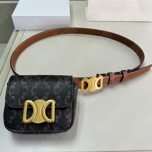 Luxury Designer Belt Bag Womens midja Läder Fanny Packar Fashion Gold Buckle Mini Bum Bag Mens Bumbag med bältesmynt Purses midjeväskor