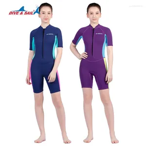 Abito da bagno femminile abita da immersione giovanile aperta in un solo pezzo di vestiti da bagno surf. 5 mm.