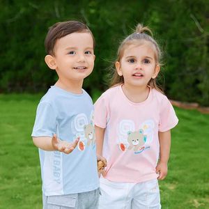 T-Shirts Kinder Sommer cooles Gefühl T-Shirt UV geschütztes Kurzarm T-Shirt 1-6 Jahre schnell trockener Sport Top Boy Girl Kids Clothingl2405