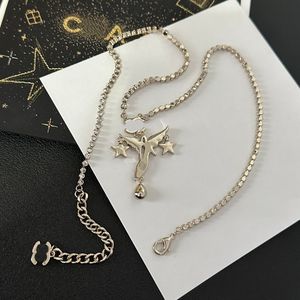 Designers New High-Heeled Shoe Shaped Pendant Design Exquisite 18k Gold-Plated Fashionable Trend Necklace High-Quality Diamond Inlaid Necklace With Box