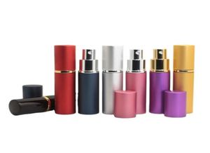 5ml Mini Spray Perfume Travel Recipiente de cosméticos vazios de desinfecção Pure Dew Atomizer alumínio garrafas recarregáveis 9906221