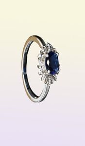 Silver 925 Zestawy biżuterii dla kobiet Natural Blue Sapphire Stone Fashion Prezent jej imprezowy naszyjnik 7 kolorów 2208164338922505504