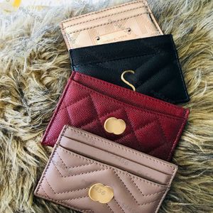luxury Designer Origina G purse quality Card Holder Genuine Leather Marmont Fashion Y Womens men Purses Mens Key Ring Credit Coin Mini 267z